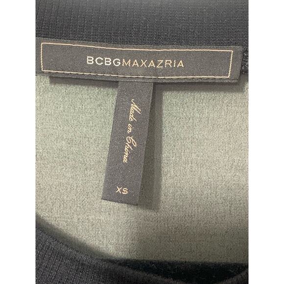 BCBGMAXAZRIA sz XS Sheer Lace Combo Hi Lo IZA Top Blouse - Picture 10 of 12